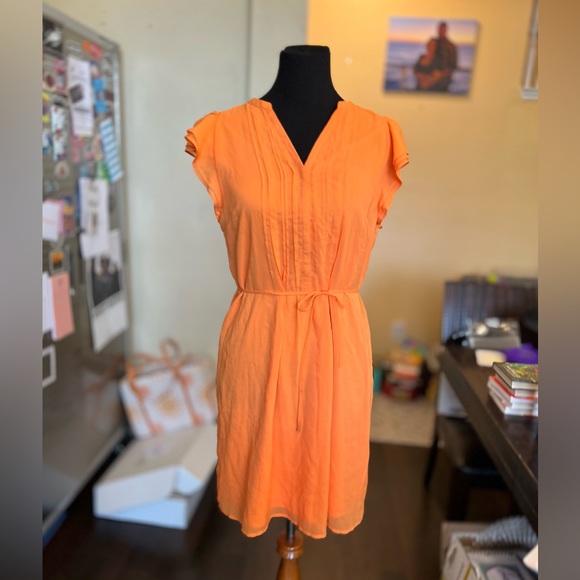 Bright Orange Ruffled Sundress - Picture 1 of 6
